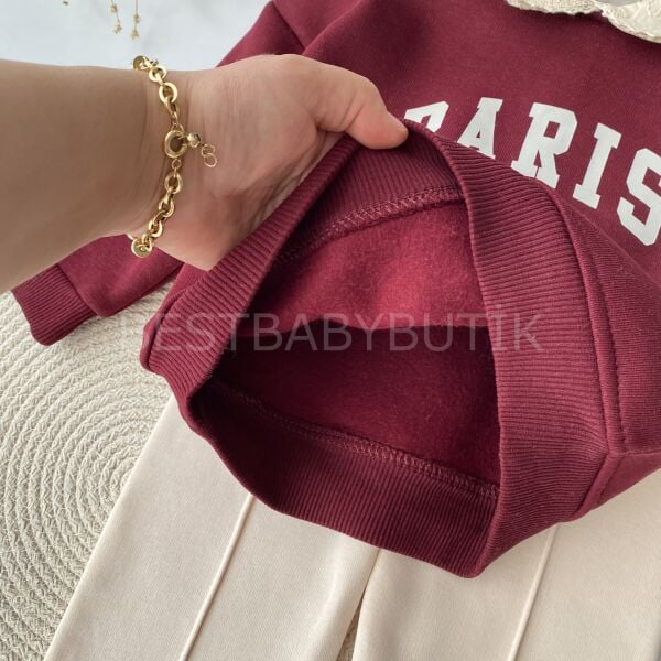 Paris Bebe Yakalı Bol Paça Şardonlu 2’Li Takım