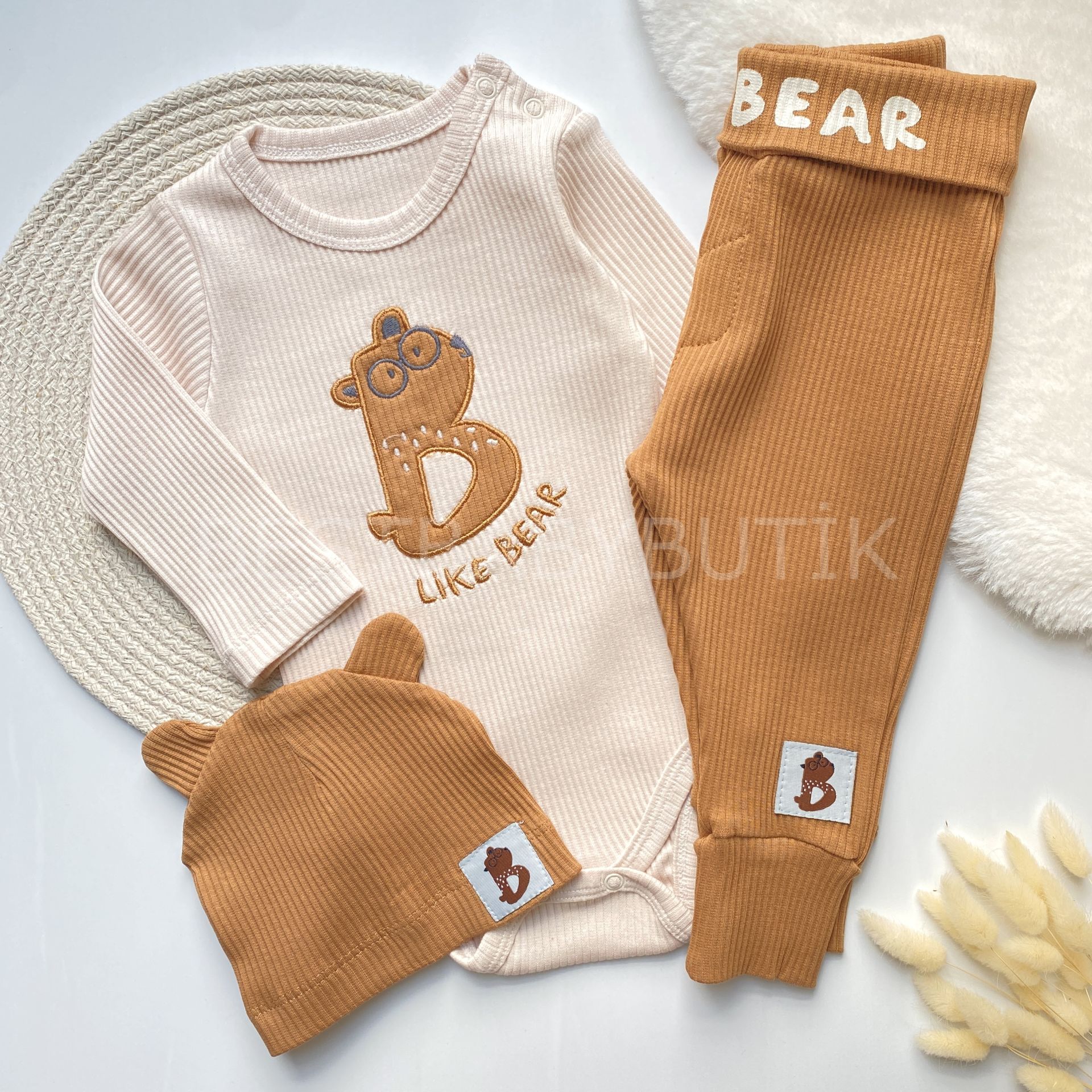 LİKE BEAR KULAK ŞAPKALI KAŞKORSE 3’LÜ TAKIM