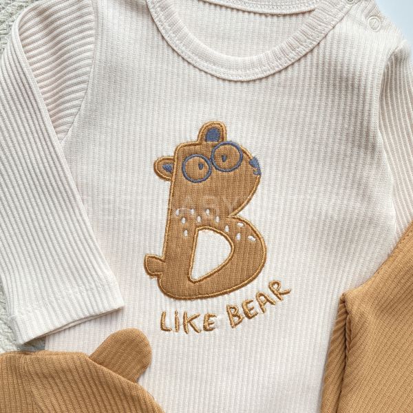 LİKE BEAR KULAK ŞAPKALI KAŞKORSE 3’LÜ TAKIM