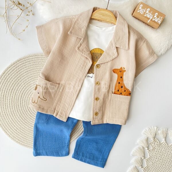 Safari Müslin Gömlekli 3’Lü Takım