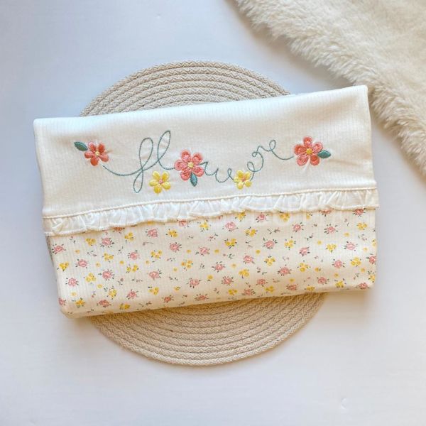 FLOWERS BEYAZ ÇITIR ÇİÇEKLİ BATTANİYE