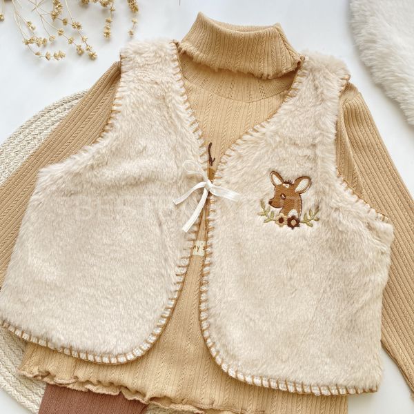 PONNY CEYLAN NAKIŞLI PELUŞ YELEKLİ 3’LÜ TAKIM