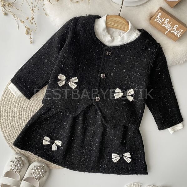 Paris Change Tüvit Ceket Ve Etekli Şanel Takım