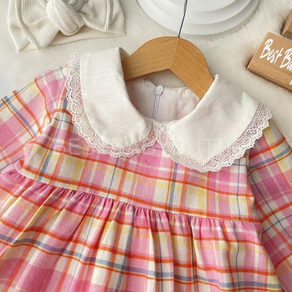 Liya Pötikare Bebe Yaka Katlı Elbise