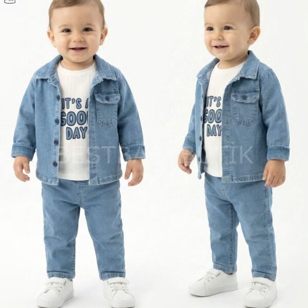 Edwırd Mini Cep Detaylı 3’Lü Kot Takım 18-24 AY