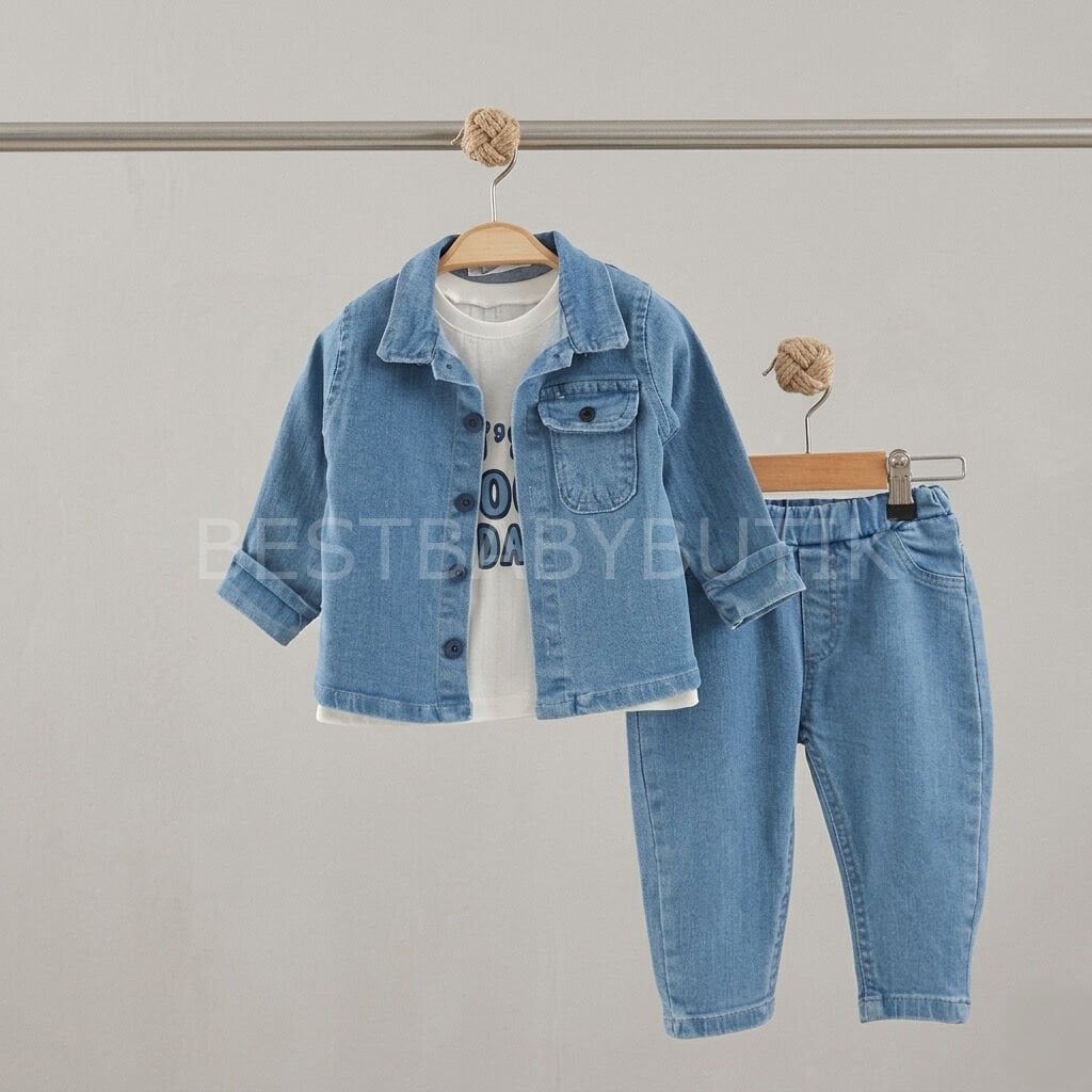 Edwırd Mini Cep Detaylı 3’Lü Kot Takım 18-24 AY