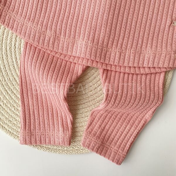 Tül Yakalı Robalı Örme Kumaş 2’Li Takım