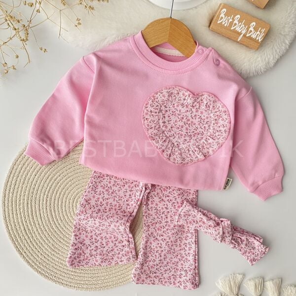 Çiçek Desenli Bandanalı İspanyol Paça3’Lü Takım