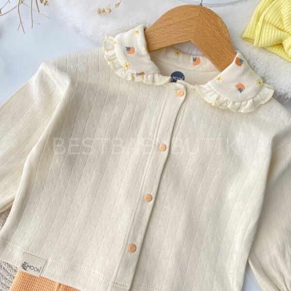 Çilek Bebe Yakalı Fırfırlı İspanyol Paça 2’Li Takım