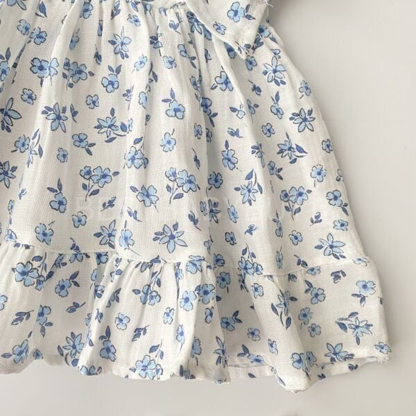 Mine Çıtır Çiçekli Müslin Elbise (Bandanalı) 9-12 AY