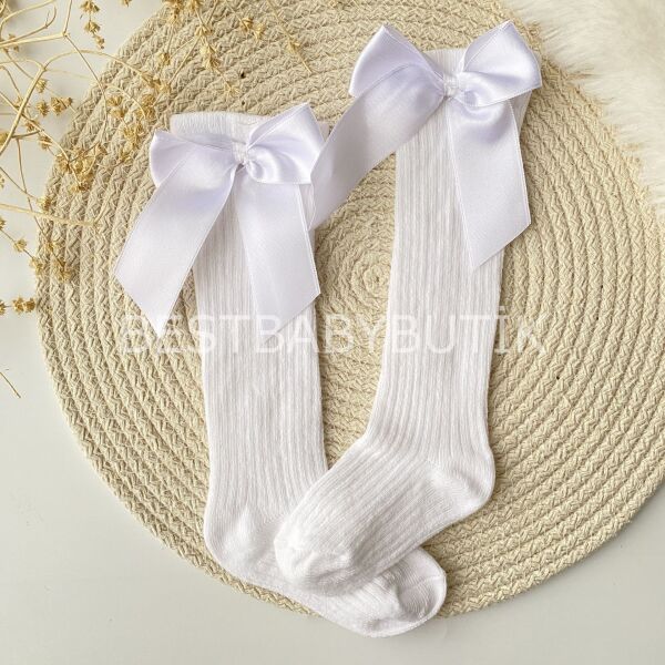 Fiyonklu Dizaltı Fitilli Uzun Çorap 1-2 YAŞ 1-2 YAŞLIK