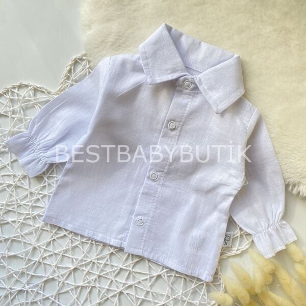 Flora Gömlek Detaylı Fırfırlı Yandan Bağlamalı Kot Tulum