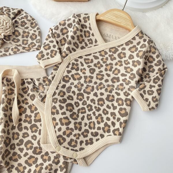 Leopar Desenli Zıbınlı 3’Lü Takım