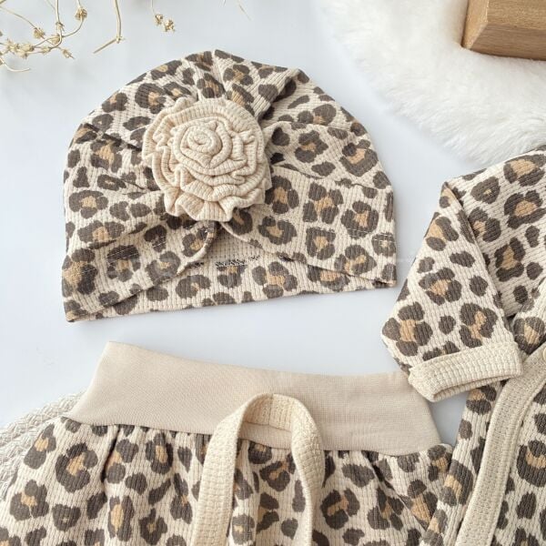 Leopar Desenli Zıbınlı 3’Lü Takım