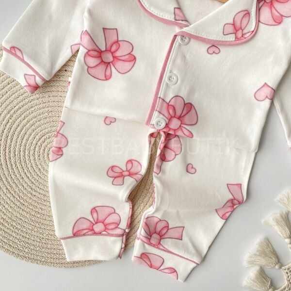 Kurdale Detaylı Gömlek Yaka Pijama Takımı