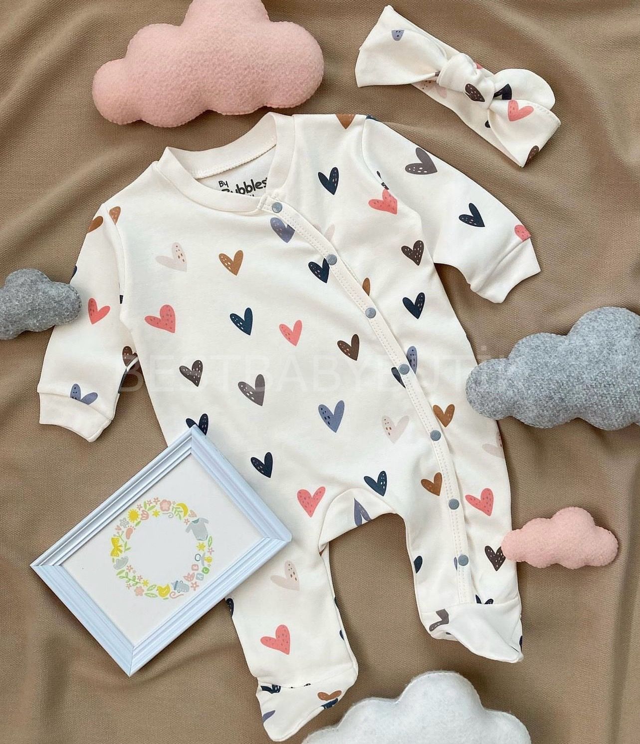 RENKLİ KALP DETAYLI BANDANALI TULUM