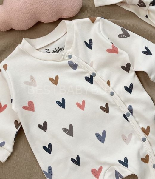 RENKLİ KALP DETAYLI BANDANALI TULUM