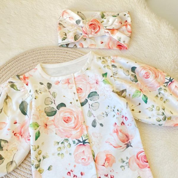 MİSHA GÜL DETAYLI BALON KOL BANDANALI TULUM
